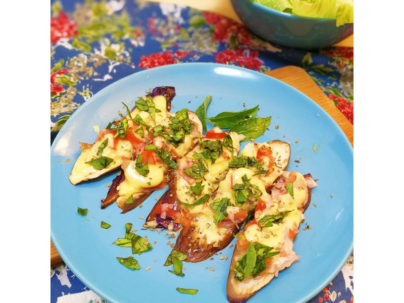 焗茄子(免烤箱)的做法