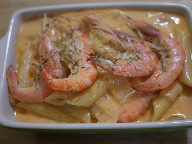 调和式鲜虾通心粉的做法