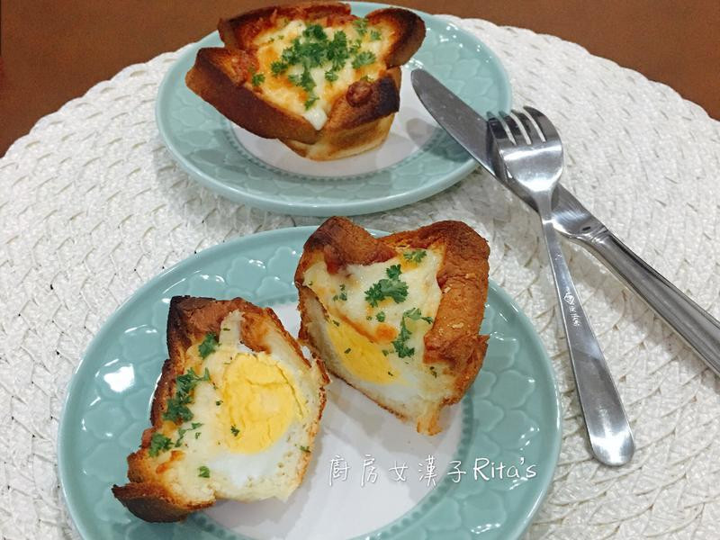 起司蛋吐司杯的做法