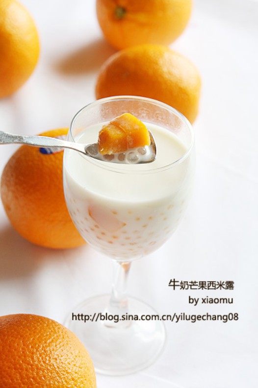 牛奶芒果西米露的做法