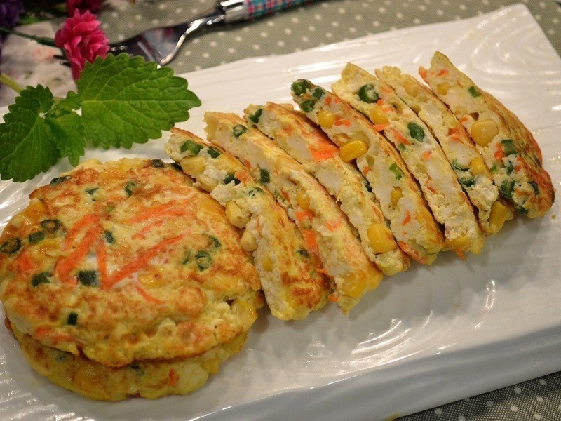豆腐蔬菜蛋饼的做法