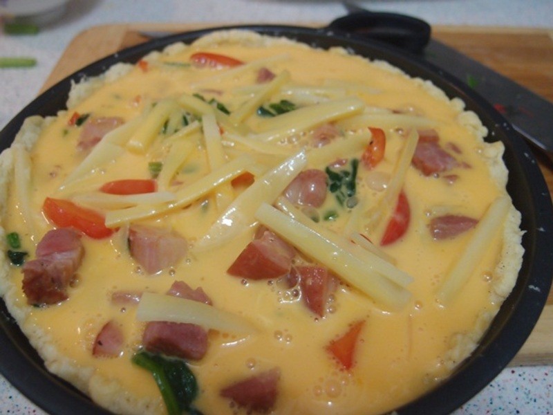 Olivia?�����������Bacon Spinach Quiche������