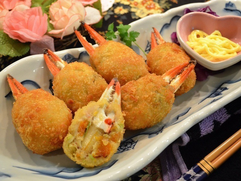 百花酿蟹钳的做法