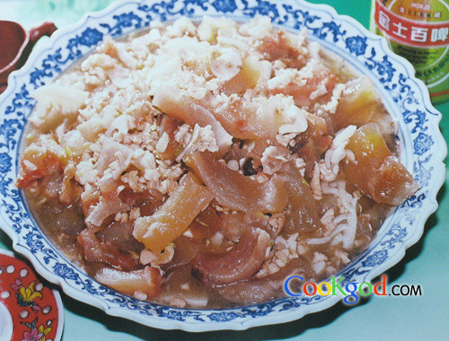 鸡米鹿筋的做法