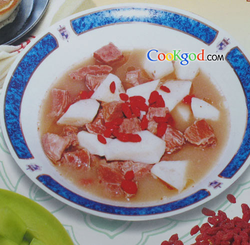 羊肉枸杞炖山药的做法