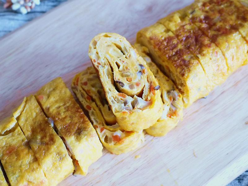 韩式蔬菜蛋卷的做法