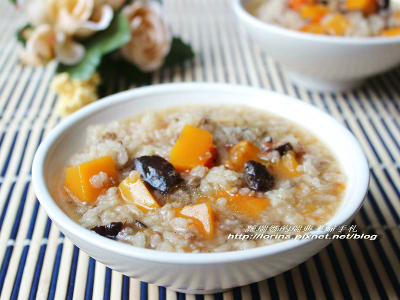 古早味南瓜香菇肉粥的做法