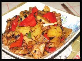 五花肉炒薯片的做法