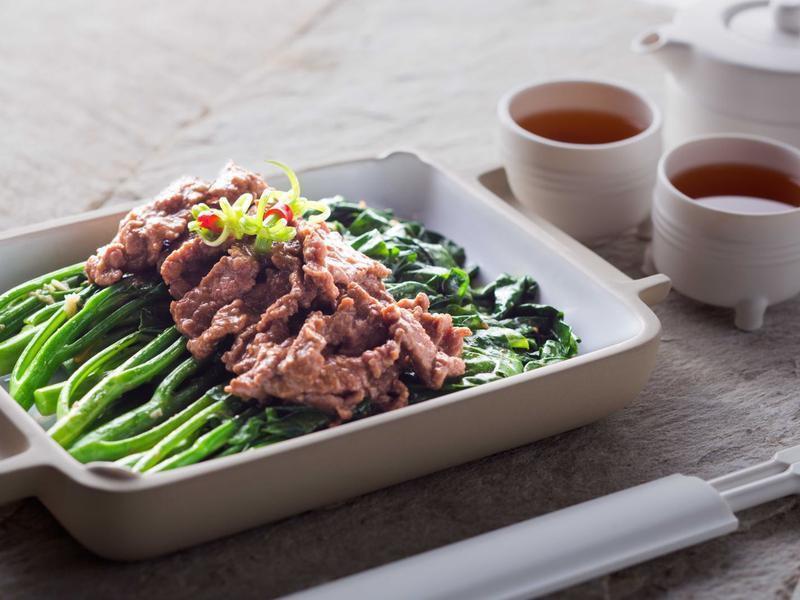 沙茶牛肉炒芥兰的做法