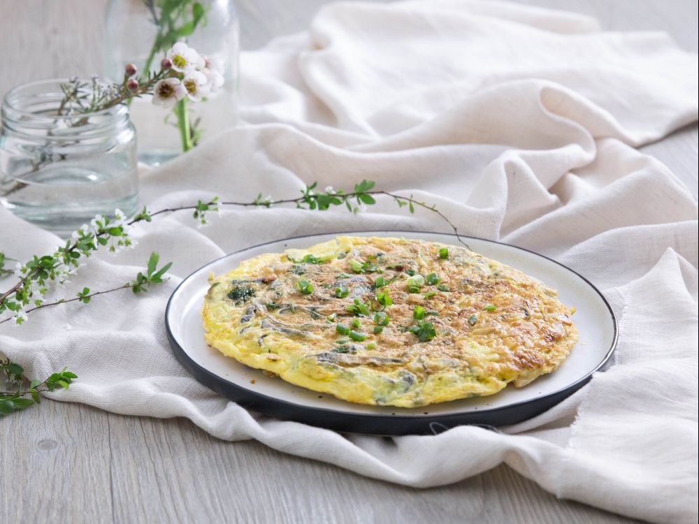 黑木耳萝卜干煎蛋饼的做法