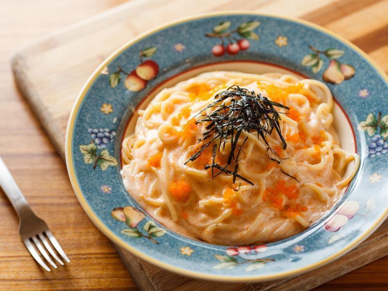 和风奶油虾卵义大利面的做法