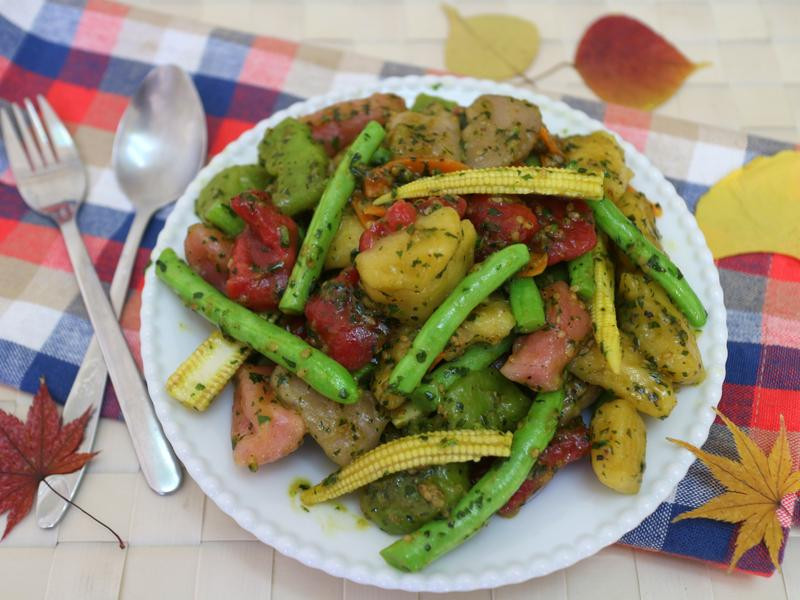 青酱时蔬面疙瘩的做法