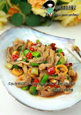 小炒香辣河蚌的做法