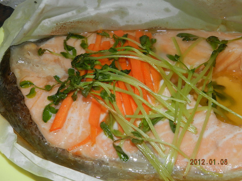 纸包鲑鱼(气炸锅)的做法