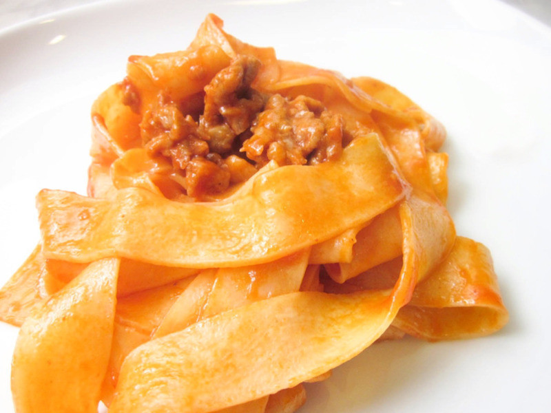 真的很好吃! 义式番茄肉肠大宽面的做法