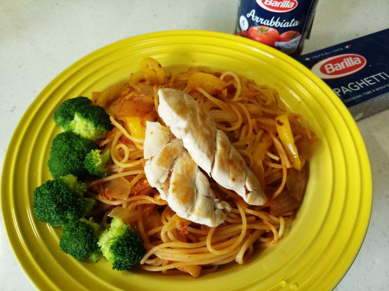 鸡蔬红椒义大利面的做法