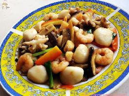 蚝油烩海鲜杂的做法