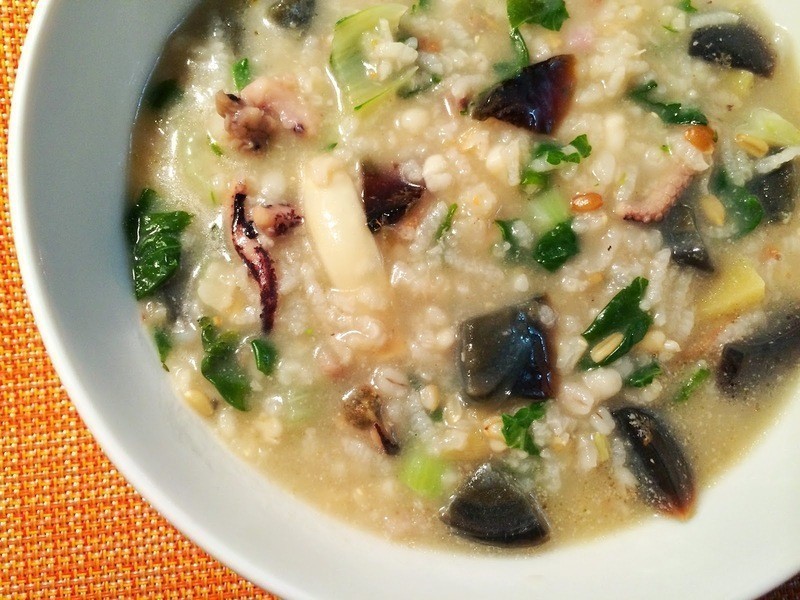 皮蛋海鲜粥的做法