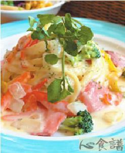 烟燻鲑鱼奶油细扁面的做法