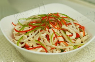 彩椒鸡丝银芽的做法