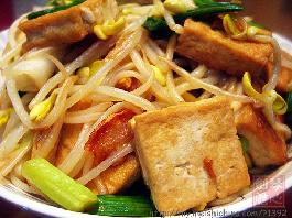 豆芽炒豆腐的做法