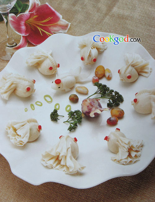 金鱼烧卖的做法