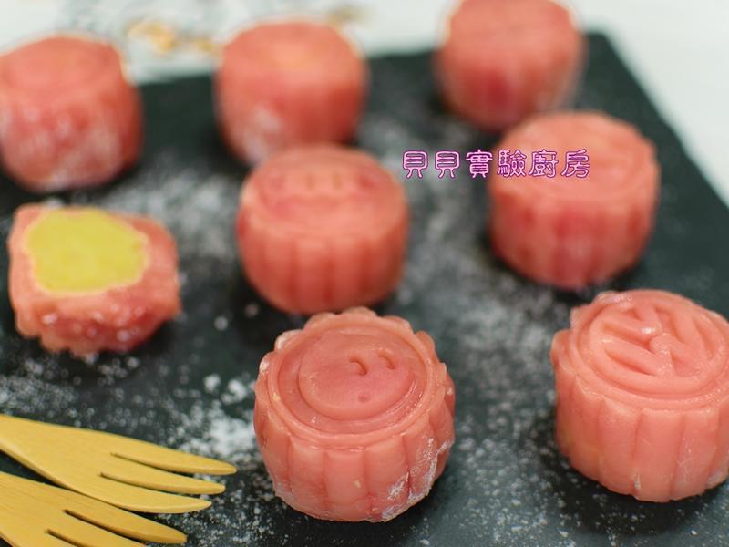 粉红冰皮月饼的做法