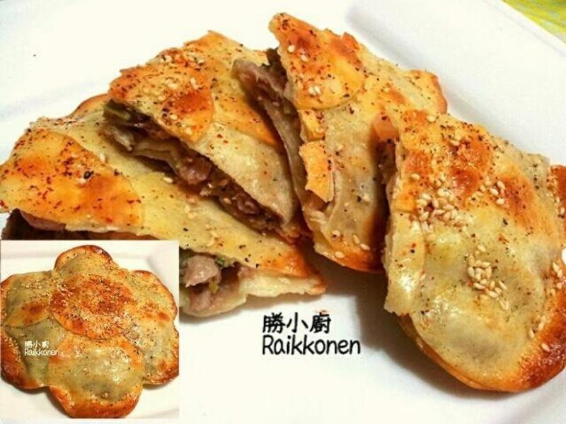 水饺皮馅饼的做法