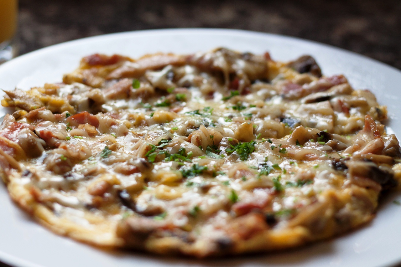 培根蘑菇早餐蛋饼的做法