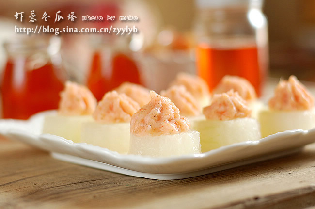 清新文艺范的宴客级菜品【虾蓉冬瓜塔】的做法