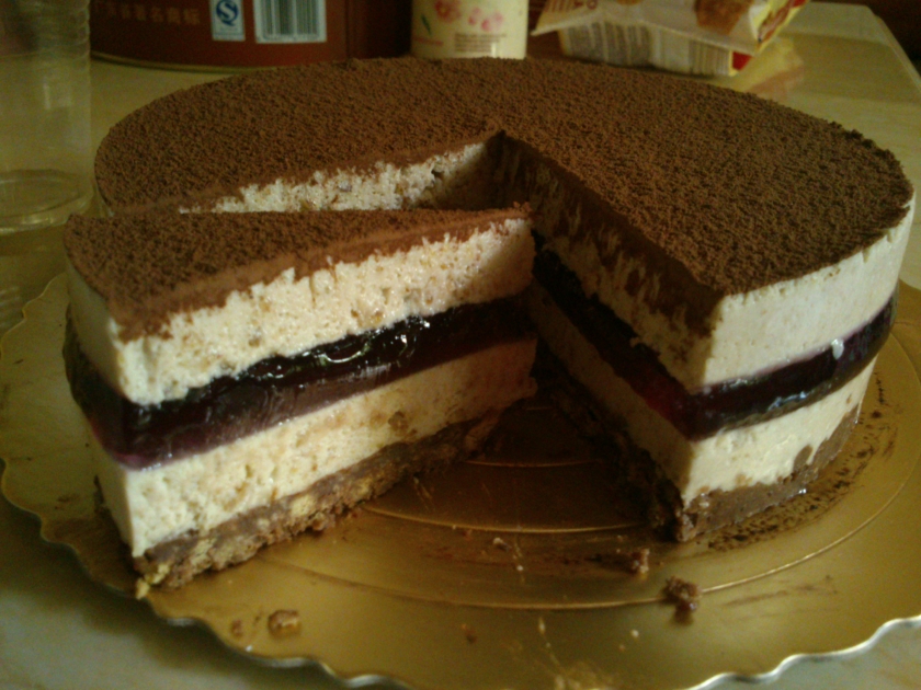 栗子啫喱慕斯蛋糕(免烤)的做法