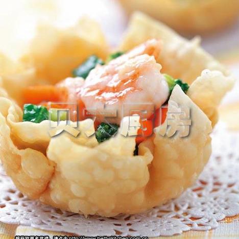 金盏虾仁的做法