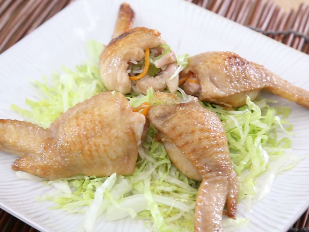 粉丝酿鸡翼的做法