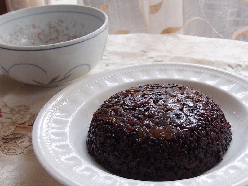 桂圆紫米甜糕的做法