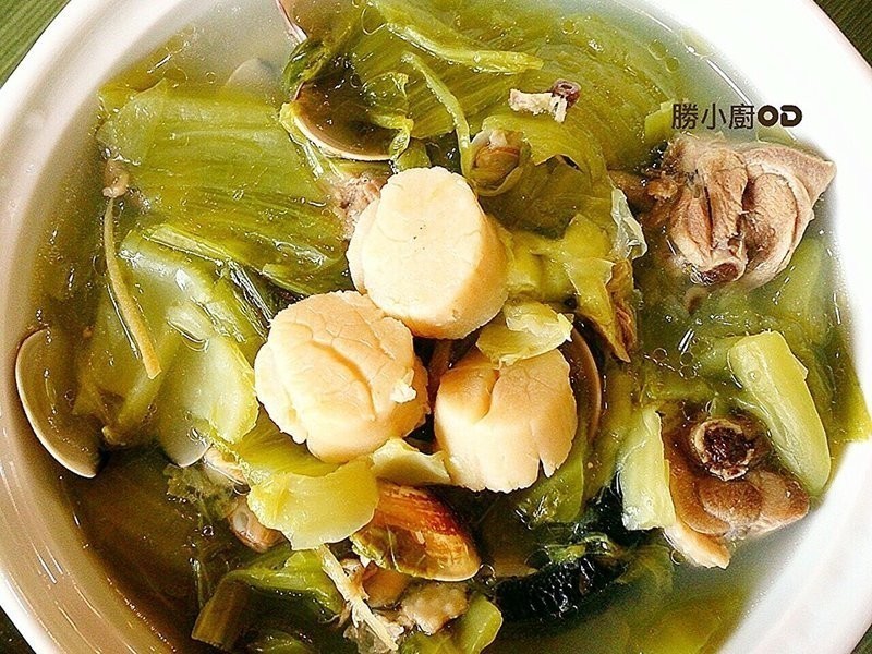 海味芥菜鸡的做法