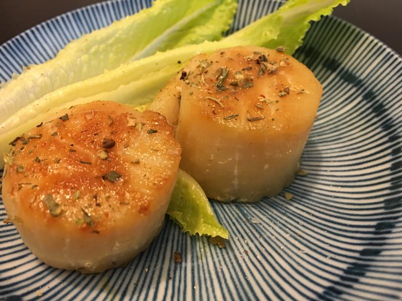 嫩煎鲜干贝的做法