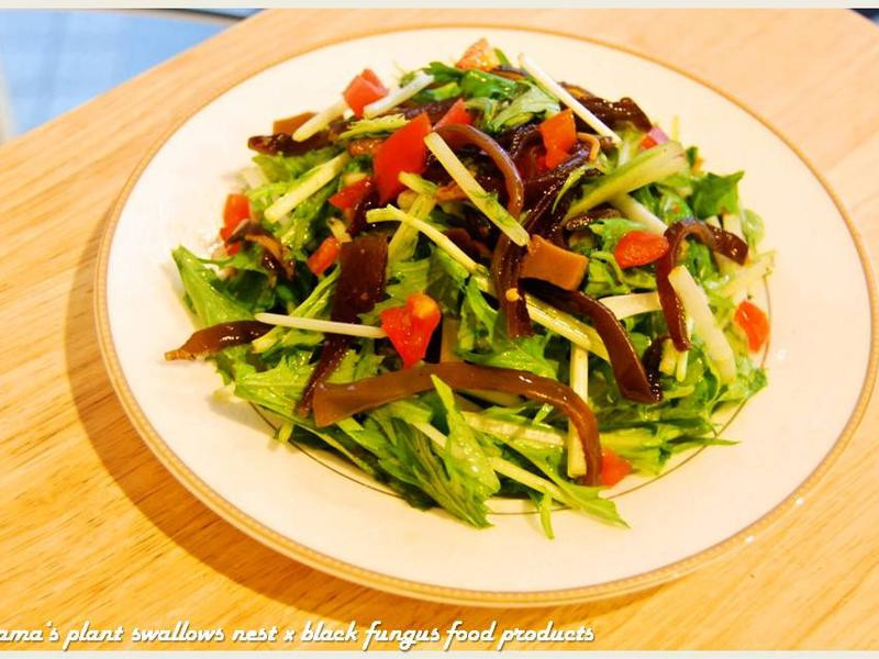 酸辣黑木耳水菜沙拉的做法
