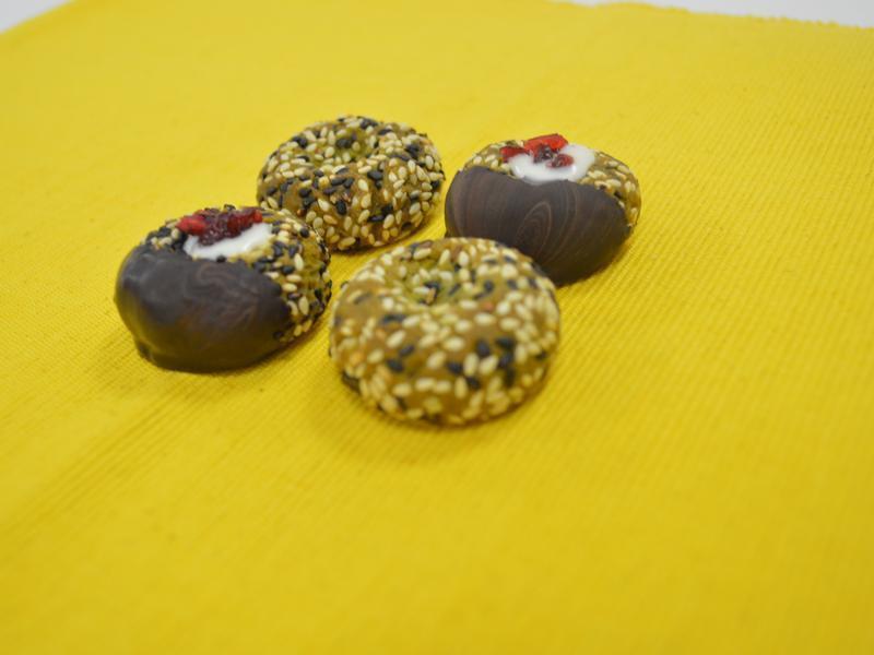 【乐客来】芝麻抹茶拇指饼干的做法