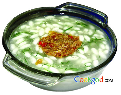 蟹粉翡翠鱼珠的做法