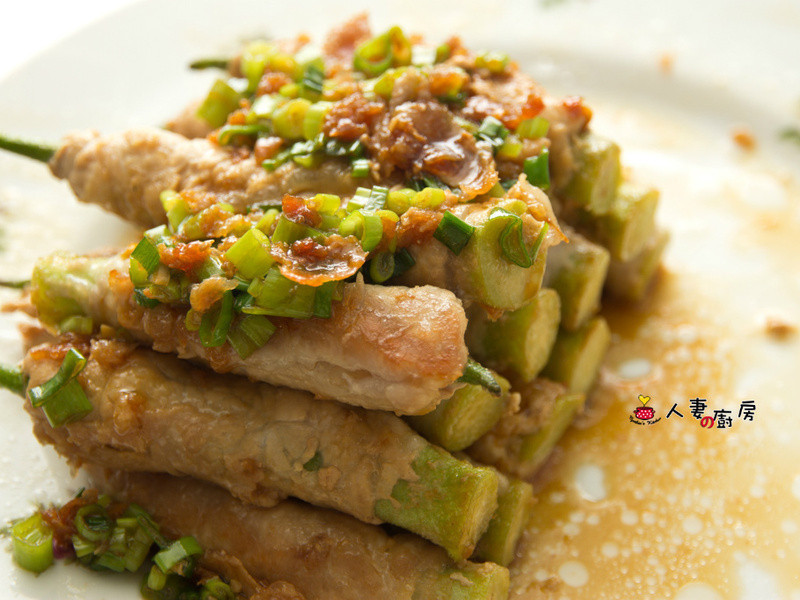 秋葵烧肉卷的做法