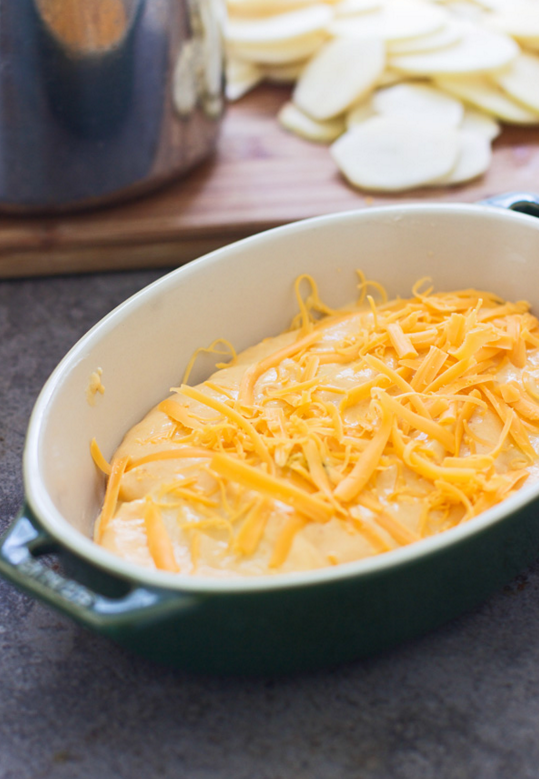 奶酪烩土豆南瓜泥的做法