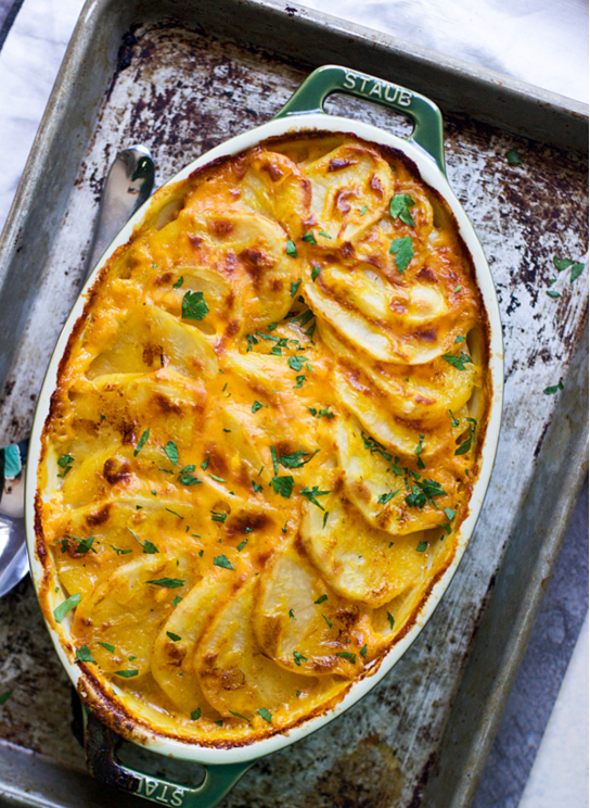 奶酪烩土豆南瓜泥的做法