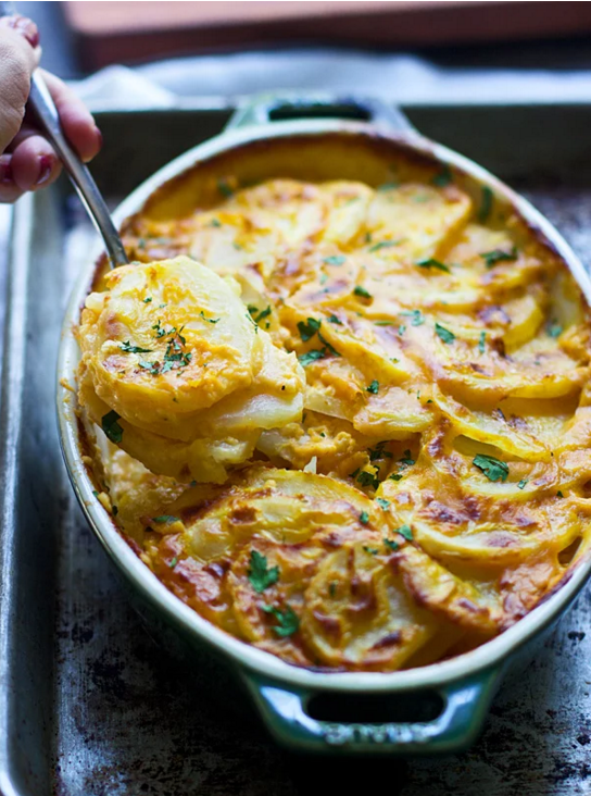 奶酪烩土豆南瓜泥的做法