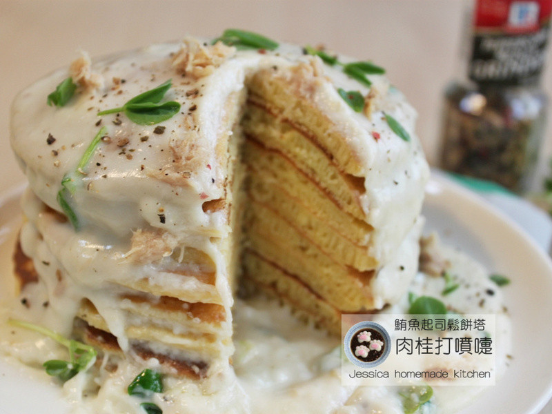 鲔鱼起司松饼塔|九阳豆浆机的做法