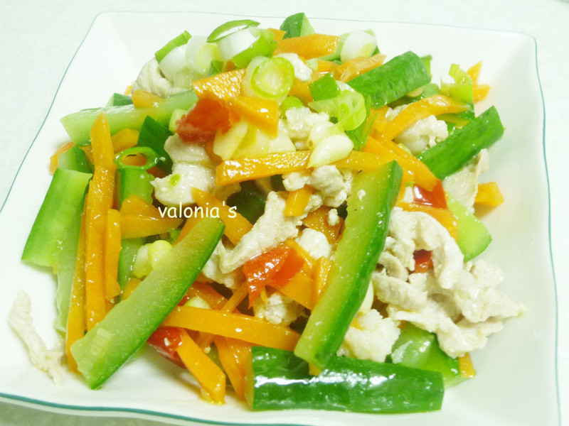 清蔬拌肉丝的做法