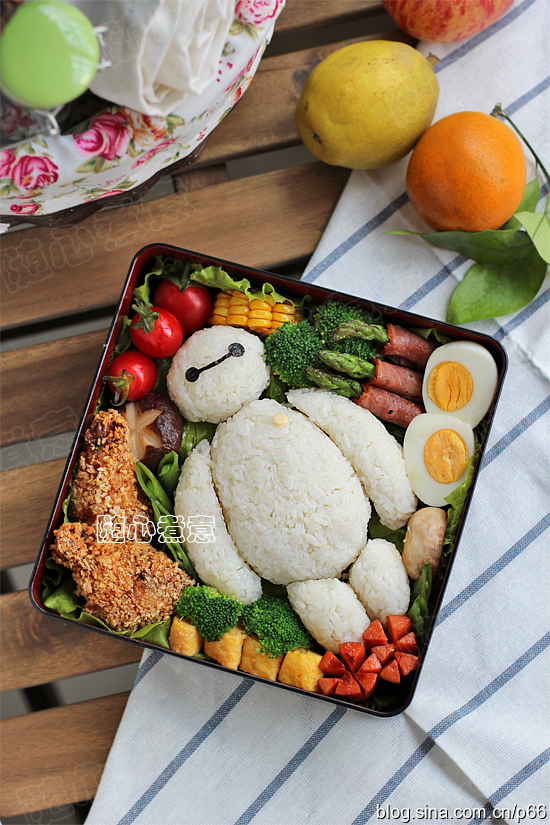 呆萌可爱大白便当的做法