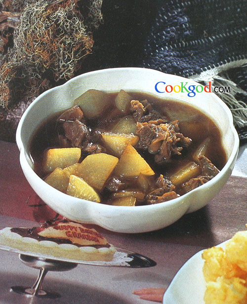 萝卜炖牛肉的做法