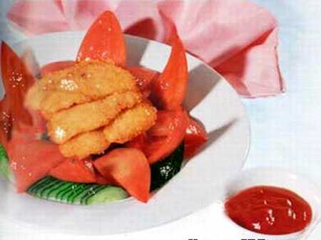 荷花吉利鱼片的做法