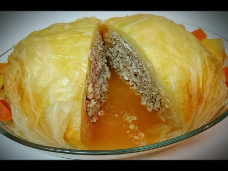 整颗高丽菜封肉的做法