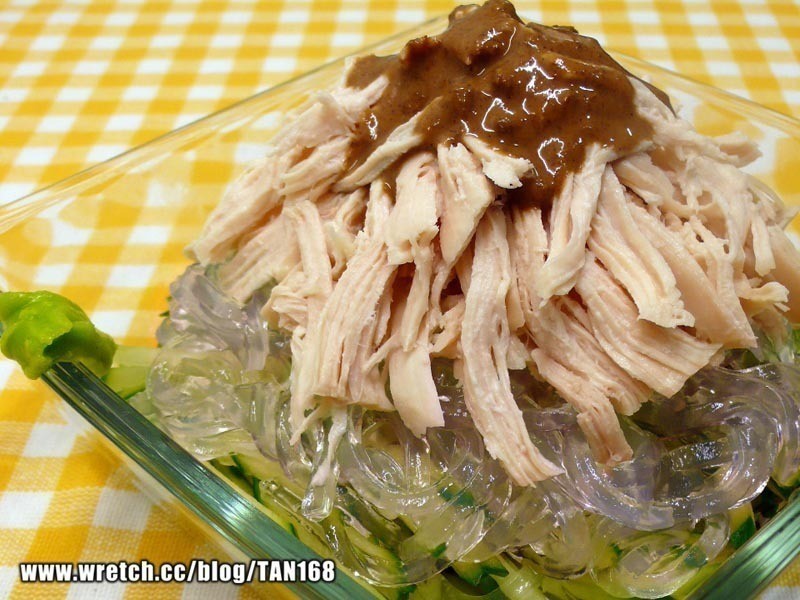 麻酱鸡丝拉皮的做法